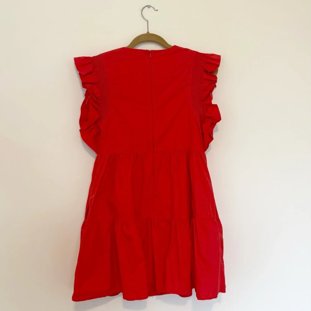 English Factory Red Ruffle Dress - Picture 4 of 5